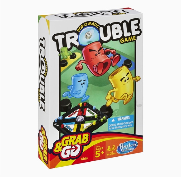 TROUBLE! Pop-O-Matic Grab & Go Travel Board Game NWT - Picture 3 of 4